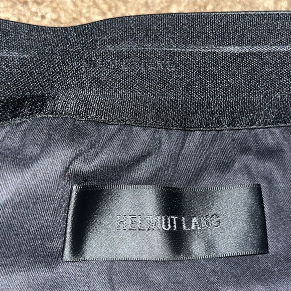 Helmut Lang Reflective-Trimmed Stretch Italian Wool Trouser Black Small - Picture 8 of 9